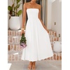 image:imageZESICA Womens Strapless Formal Wedding Guest Midi SundressWhite