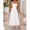 image:imageZESICA Womens Strapless Formal Wedding Guest Midi SundressWhite