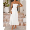 image:imageZESICA Womens Strapless Formal Wedding Guest Midi SundressWhite
