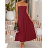 image:imageZESICA Womens Strapless Formal Wedding Guest Midi SundressWine