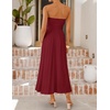 image:imageZESICA Womens Strapless Formal Wedding Guest Midi SundressWine