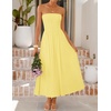 image:imageZESICA Womens Strapless Formal Wedding Guest Midi SundressYellow