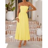 image:imageZESICA Womens Strapless Formal Wedding Guest Midi SundressYellow