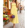 image:imageZESICA Womens Strapless Formal Wedding Guest Midi SundressYellow