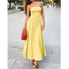image:imageZESICA Womens Strapless Formal Wedding Guest Midi SundressYellow