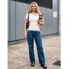 image:imageZESICA Womens Summer Asymmetrical Ruched TShirts Going Out Cute Work TopsWhite
