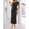 image:imageZESICA Womens Summer Bodycon Wedding Guest Midi DressesBlack