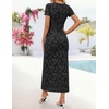 image:imageZESICA Womens Summer Bodycon Wedding Guest Midi DressesBlack