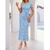 image:imageZESICA Womens Summer Bodycon Wedding Guest Midi DressesBlue
