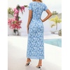 image:imageZESICA Womens Summer Bodycon Wedding Guest Midi DressesBlue