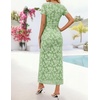 image:imageZESICA Womens Summer Bodycon Wedding Guest Midi DressesGreen