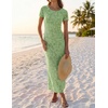 image:imageZESICA Womens Summer Bodycon Wedding Guest Midi DressesGreen