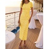 image:imageZESICA Womens Summer Bodycon Wedding Guest Midi DressesLightyellow