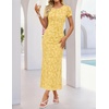 image:imageZESICA Womens Summer Bodycon Wedding Guest Midi DressesLightyellow