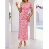 image:imageZESICA Womens Summer Bodycon Wedding Guest Midi DressesPink