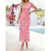 image:imageZESICA Womens Summer Bodycon Wedding Guest Midi DressesPink