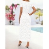 image:imageZESICA Womens Summer Bodycon Wedding Guest Midi DressesWhite