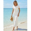 image:imageZESICA Womens Summer Bodycon Wedding Guest Midi DressesWhite