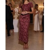 image:imageZESICA Womens Summer Bodycon Wedding Guest Midi DressesWine