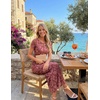 image:imageZESICA Womens Summer Bodycon Wedding Guest Midi DressesWine