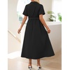 image:imageZESICA Womens Summer Button Down Short Sleeve Midi DressBlack