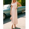 image:imageZESICA Womens Summer Casual One Shoulder Tie Waist Maxi DressApricot