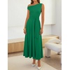 image:imageZESICA Womens Summer Casual One Shoulder Tie Waist Maxi DressGreen