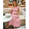 image:imageZESICA Womens Summer Casual One Shoulder Tie Waist Maxi DressPink