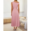 image:imageZESICA Womens Summer Casual One Shoulder Tie Waist Maxi DressPink