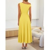 image:imageZESICA Womens Summer Casual One Shoulder Tie Waist Maxi DressYellow