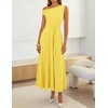 image:imageZESICA Womens Summer Casual One Shoulder Tie Waist Maxi DressYellow