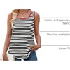 image:imageZESICA Womens Summer Casual Striped Tank Top Sleeveless Scoop Neck Loose Fit Color Block Tops 2026 Fashion Clothes