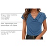 image:imageZESICA Womens Summer Cowl Neck Short Sleeve Tops Business Casual BlouseDustyblue