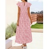 image:imageZESICA Womens Summer Floral Boho Smocked Flowy Maxi DressPink