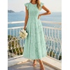 image:imageZESICA Womens Summer Floral Boho Smocked Flowy Maxi DressSage