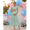 image:imageZESICA Womens Summer Floral Boho Smocked Flowy Maxi DressSage
