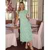 image:imageZESICA Womens Summer Floral Boho Smocked Flowy Maxi DressSage