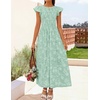 image:imageZESICA Womens Summer Floral Boho Smocked Flowy Maxi DressSage