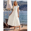 image:imageZESICA Womens Summer Floral Boho Smocked Flowy Maxi DressWhite