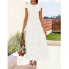 image:imageZESICA Womens Summer Floral Boho Smocked Flowy Maxi DressWhite