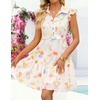 image:imageZESICA Womens Summer Floral Chiffon Beach Mini DressApricot