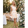 image:imageZESICA Womens Summer Floral Chiffon Beach Mini DressApricot