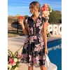 image:imageZESICA Womens Summer Floral Chiffon Beach Mini DressBlack