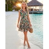 image:imageZESICA Womens Summer Floral Chiffon Beach Mini DressDarkgreen