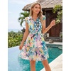 image:imageZESICA Womens Summer Floral Chiffon Beach Mini DressGreen