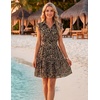 image:imageZESICA Womens Summer Floral Chiffon Beach Mini DressLeopard