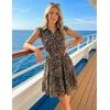 image:imageZESICA Womens Summer Floral Chiffon Beach Mini DressLeopard