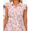 image:imageZESICA Womens Summer Floral Chiffon Beach Mini DressLightpink