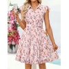 image:imageZESICA Womens Summer Floral Chiffon Beach Mini DressLightpink