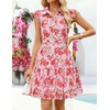 image:imageZESICA Womens Summer Floral Chiffon Beach Mini DressPink